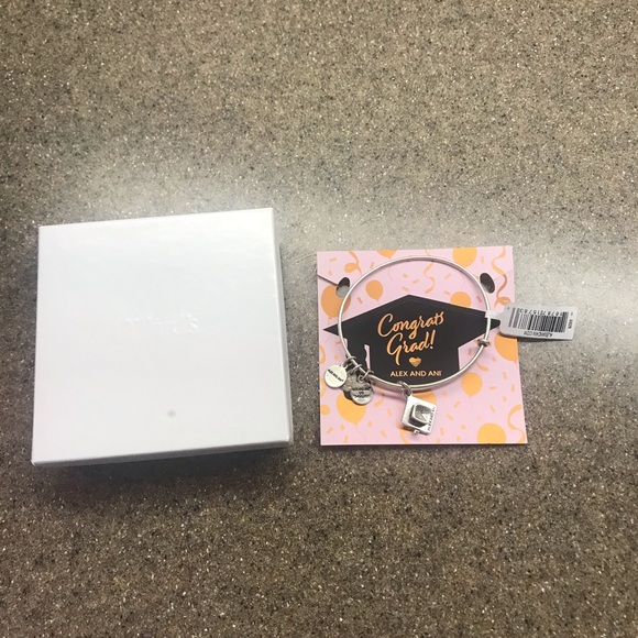 🆕 🎓Alex and Ani Graduation Silver Charm Bracelet #Graduation - Picture 2 of 5